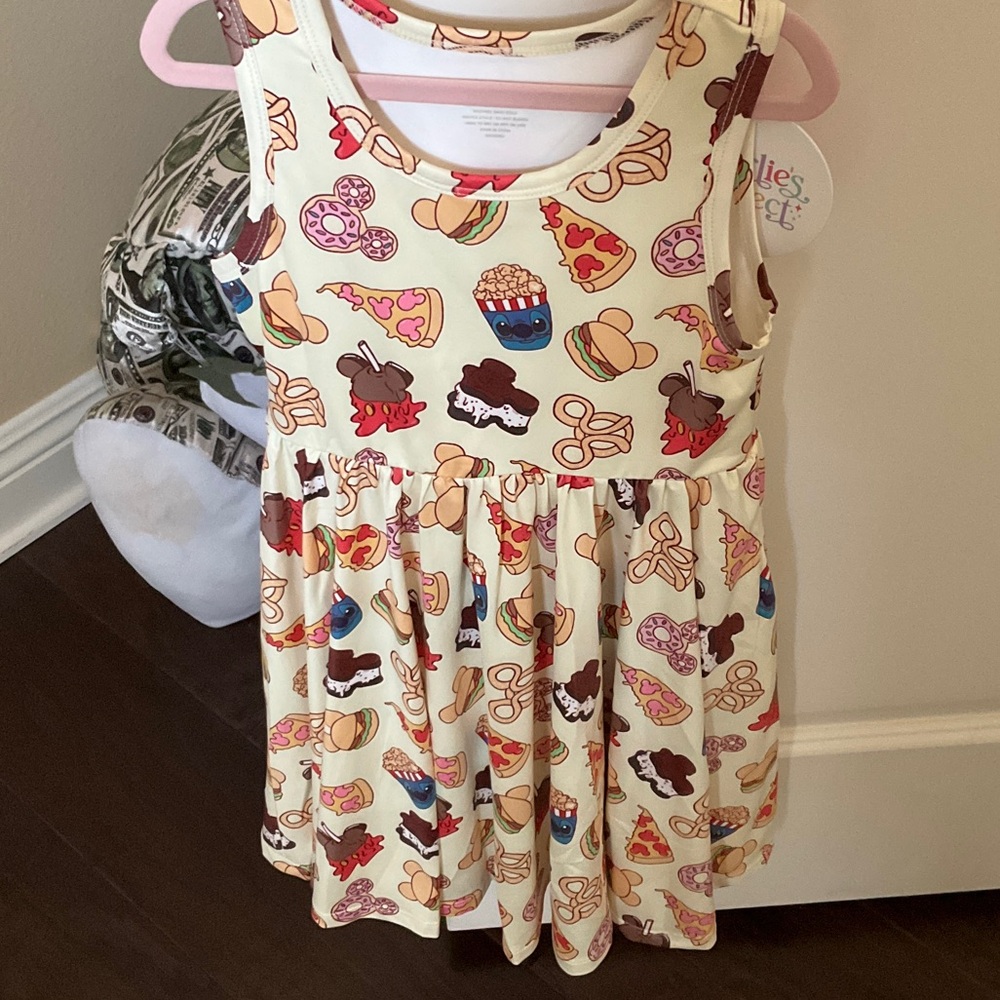Charlie’s Project Little Snuggles Bamboo Disney snack Sleeveless Twirl Dress